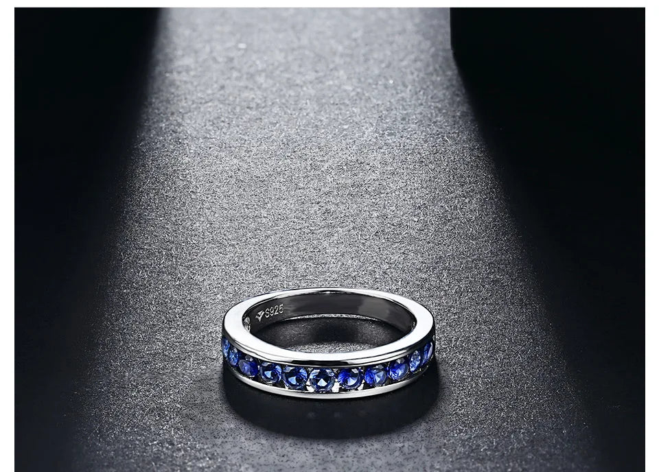 Blue Sapphire Real Silver Rings