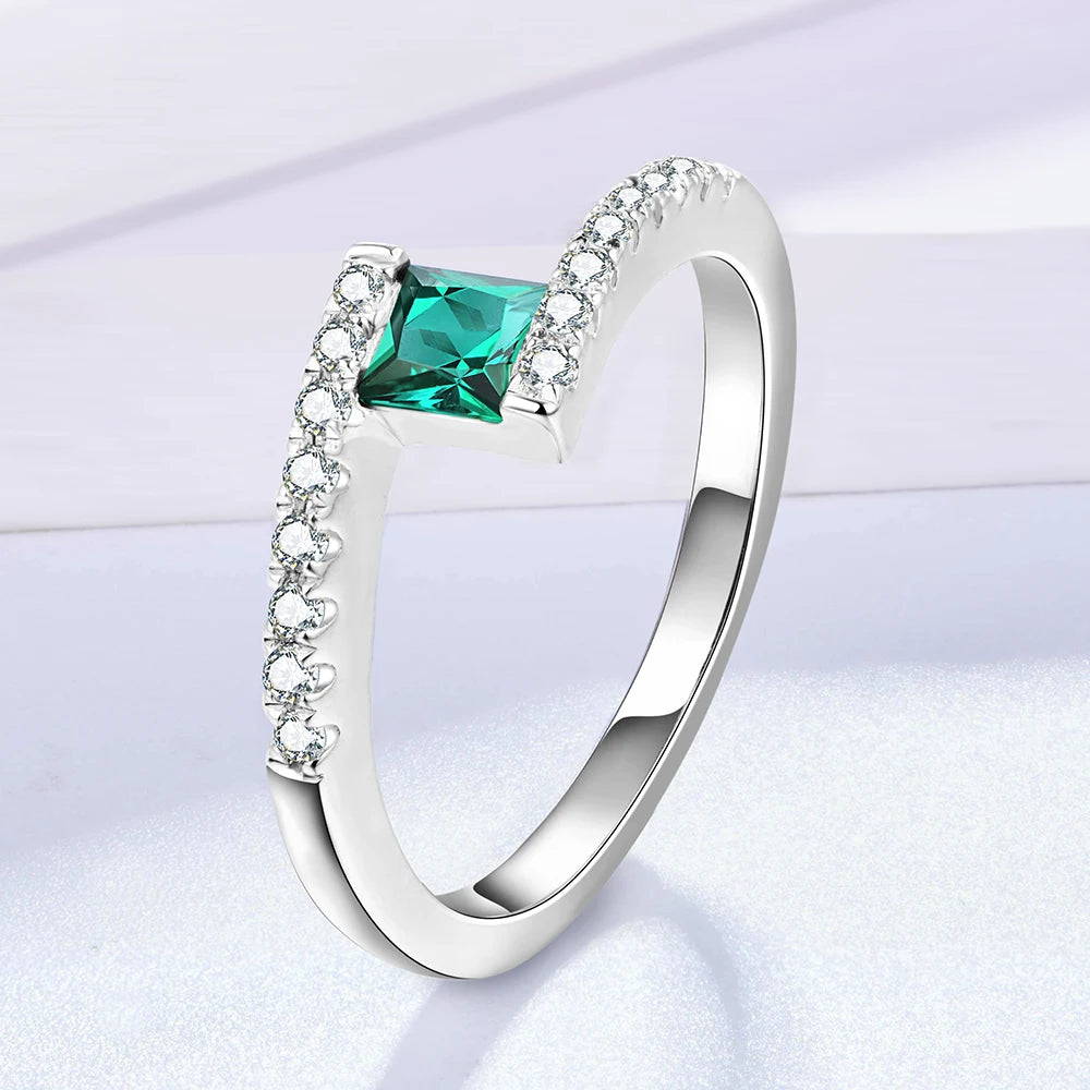 100% 925 Sterling Silver Engagement Ring