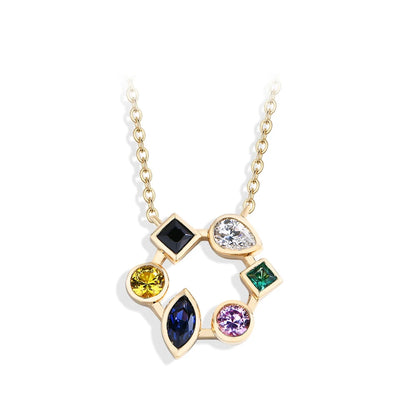 18K Yellow White Gold Plated Necklace