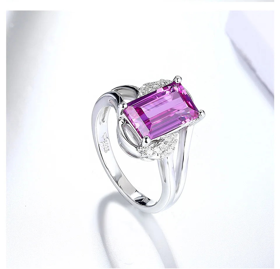 Purple Sapphire Sterling Silver Ring