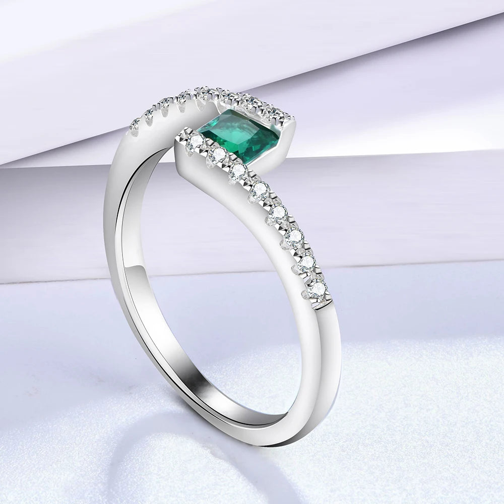 100% 925 Sterling Silver Engagement Ring