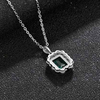 Vintage 100% 925 Sterling Silver Diamonds Necklace