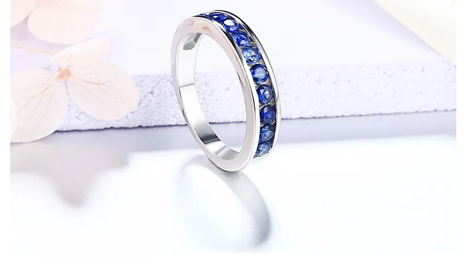 Blue Sapphire Real Silver Rings