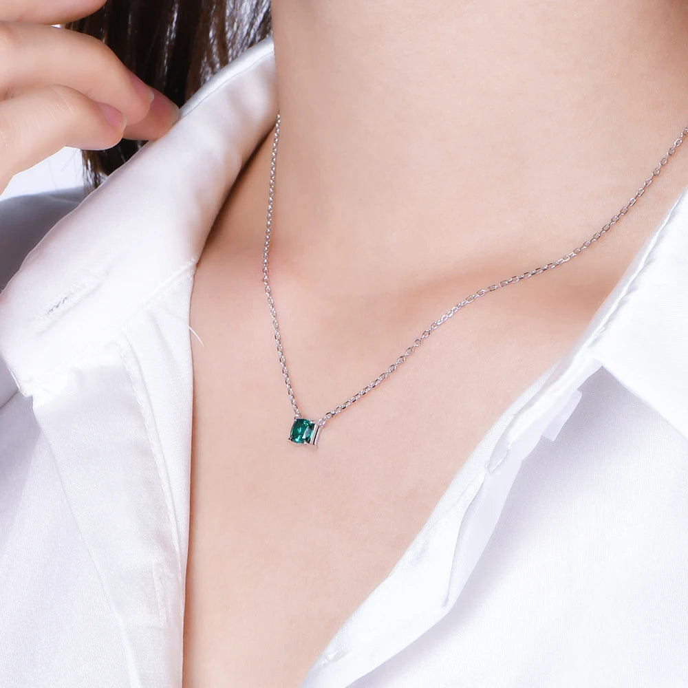 Vintage 925 Sterling Silver Moissanite Diamond Necklace