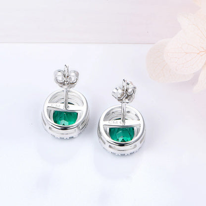 Vintage 925 Sterling Silver Lab Grown Moissanite Earrings