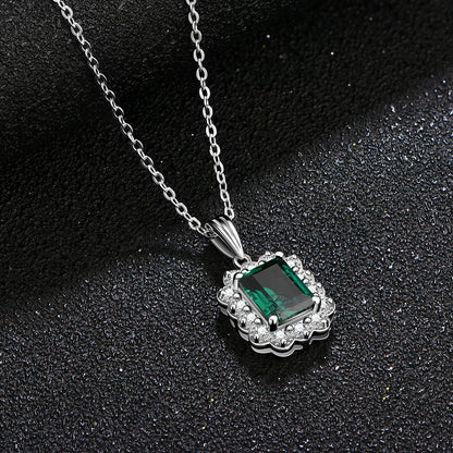Vintage 100% 925 Sterling Silver Diamonds Necklace