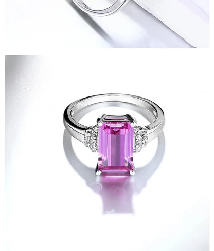 Purple Sapphire Sterling Silver Ring
