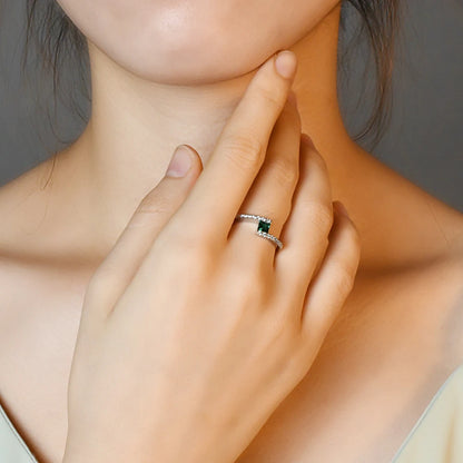 100% 925 Sterling Silver Engagement Ring