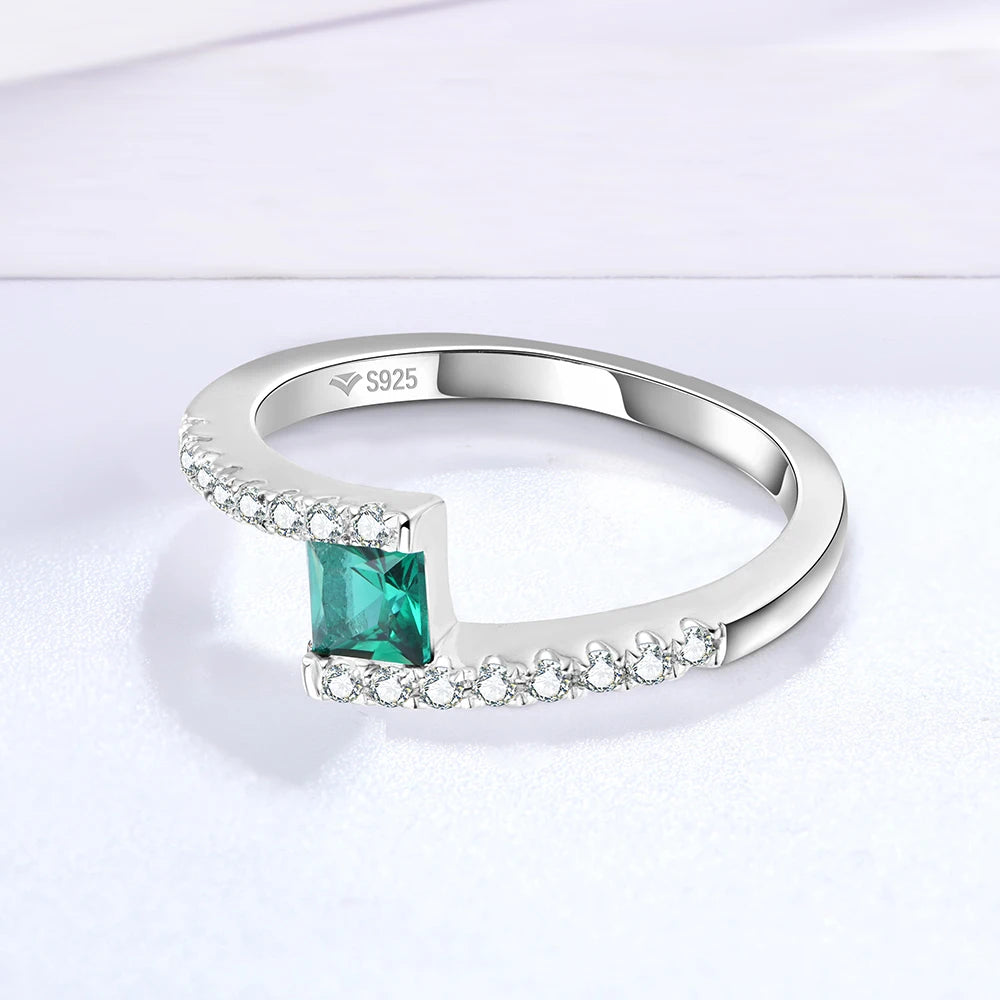 100% 925 Sterling Silver Engagement Ring