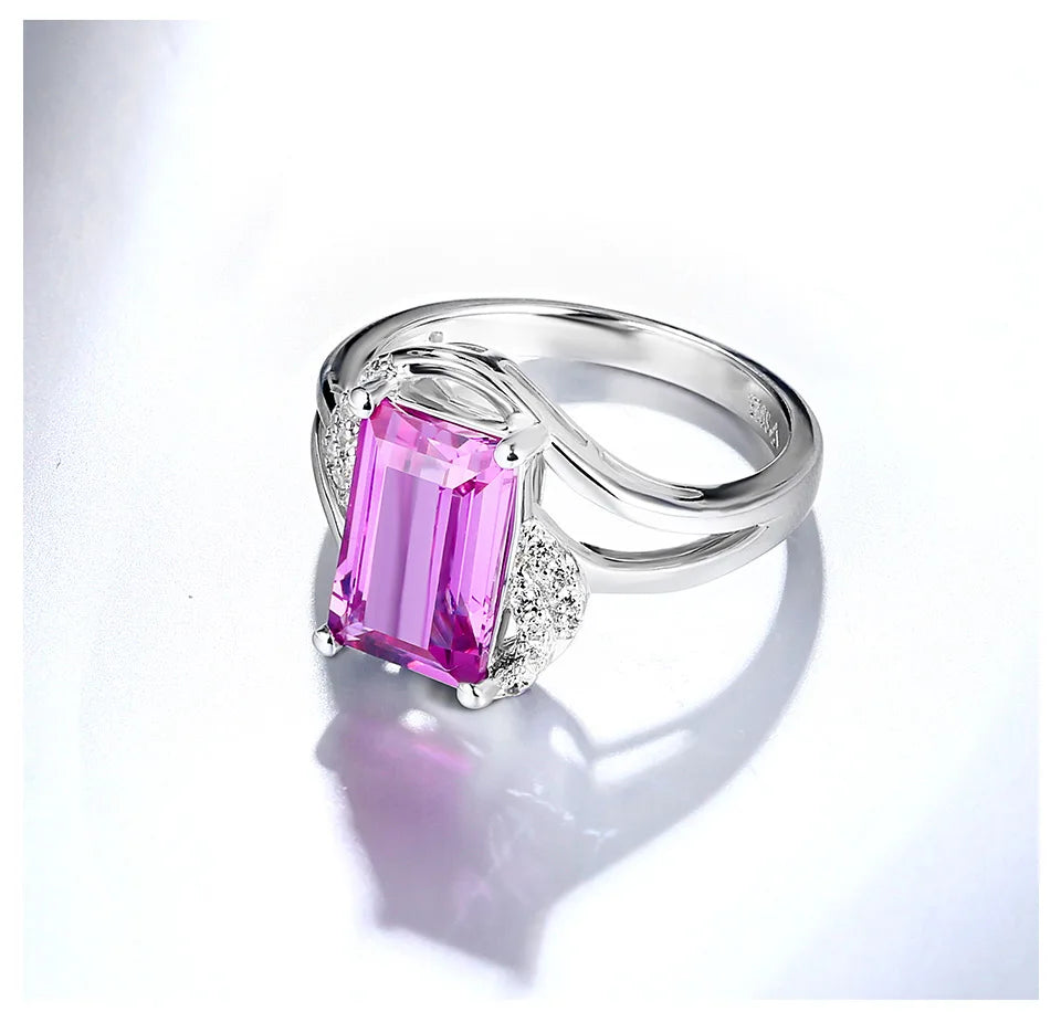 Purple Sapphire Sterling Silver Ring