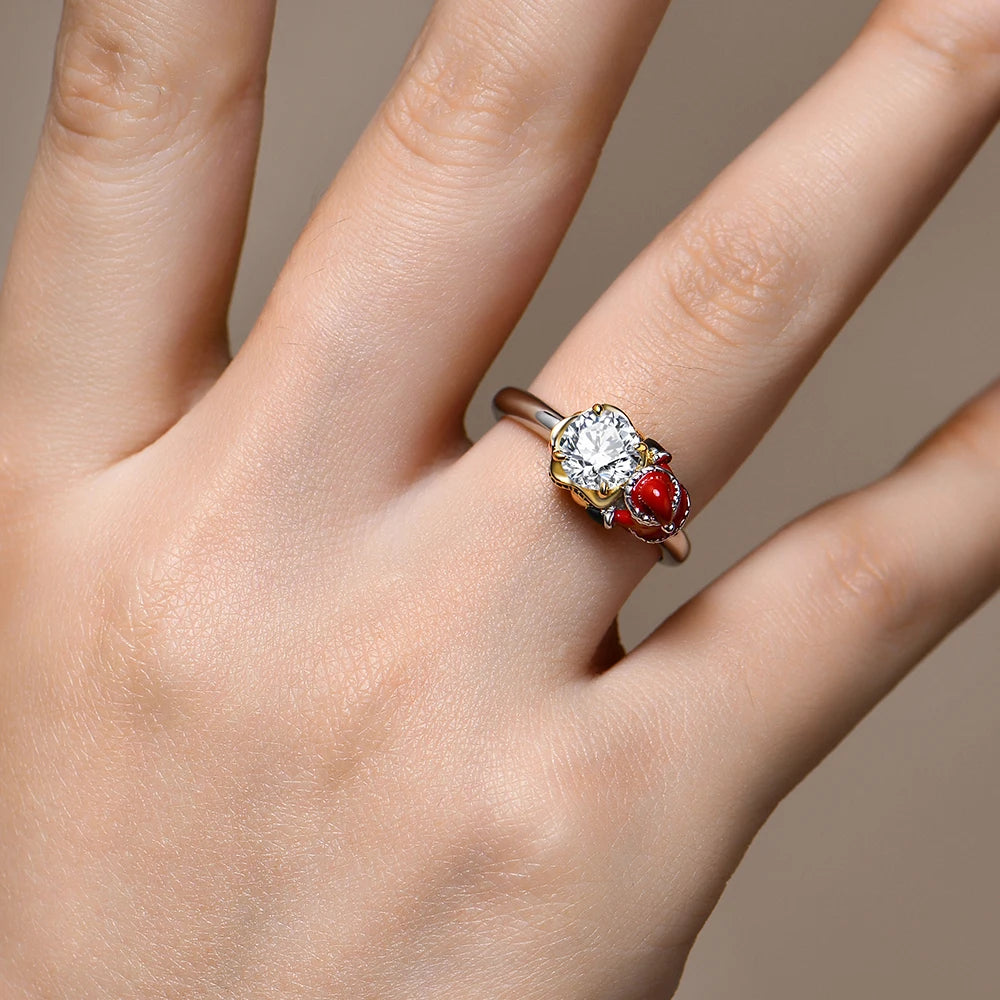 Luxury 925 Sterling Silver Christmas Ring