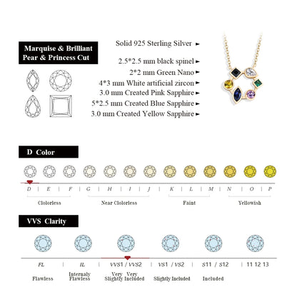 18K Yellow White Gold Plated Necklace