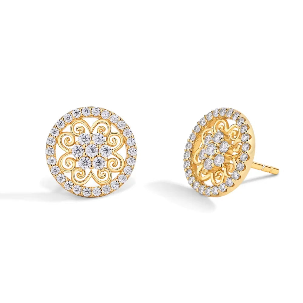 S925 Sterling Silver Sparkling Moissanite Earrings
