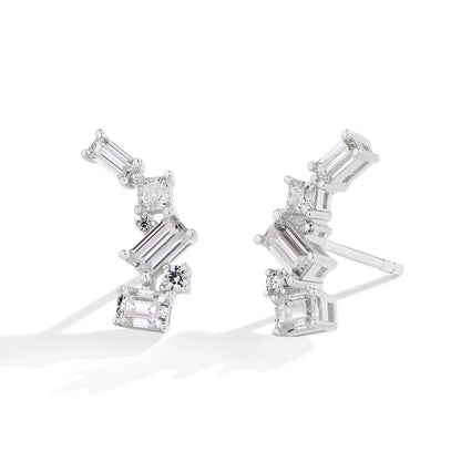10K 14K 18K Gold Silver Moissanite Stud Earrings