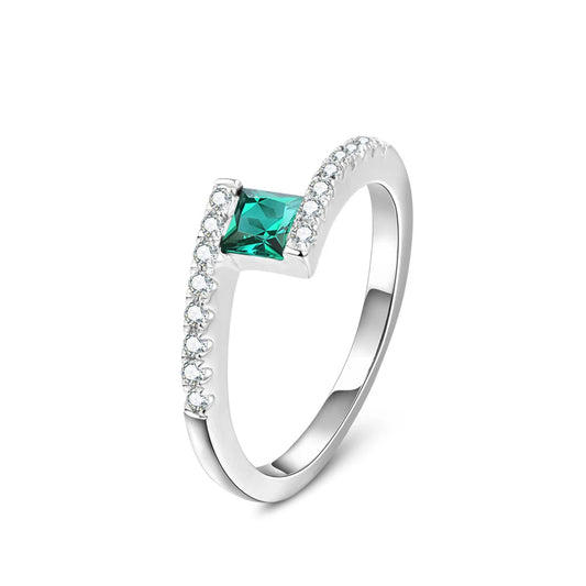 100% 925 Sterling Silver Engagement Ring