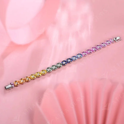 S925 Sapphire Sterling Silver Bracelet