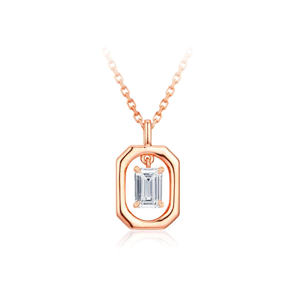 10k 14k 18k Yellow Gold Moissanite Diamond Necklace