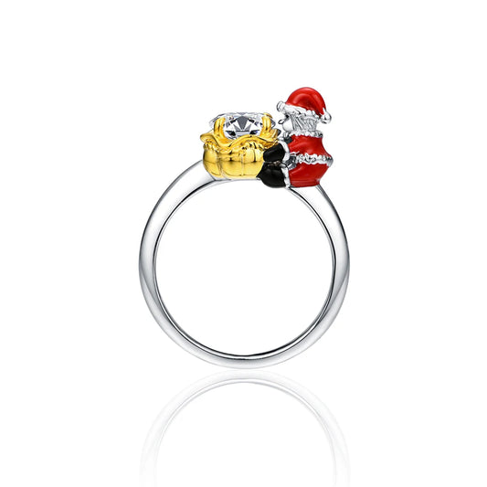 Luxury 925 Sterling Silver Christmas Ring