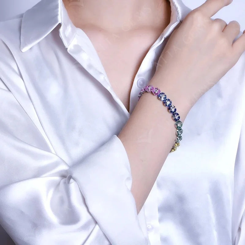 S925 Sapphire Sterling Silver Bracelet