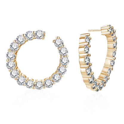925 Sterling Silver Passed the Diamond Test Wedding Earrings