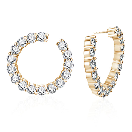 925 Sterling Silver Passed the Diamond Test Wedding Earrings