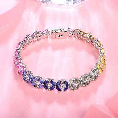 S925 Sapphire Sterling Silver Bracelet