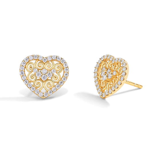 Luxury Heart Shape Moissanite Earring