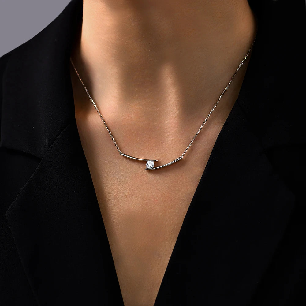 Luxury 5.0mm D Color Moissanite Necklace
