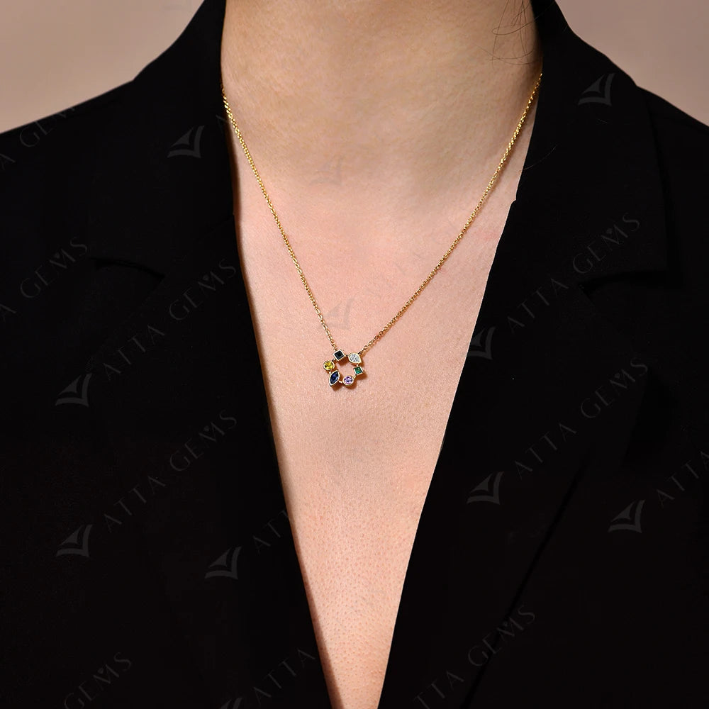 18K Yellow White Gold Plated Necklace