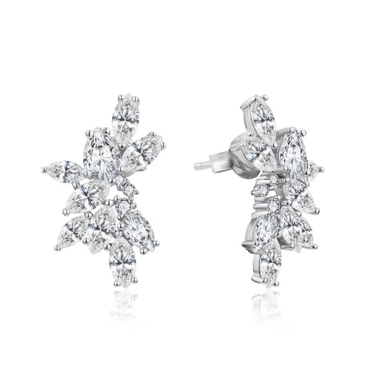 Luxury 10K 14K Gold Moissanite Stud Earrings