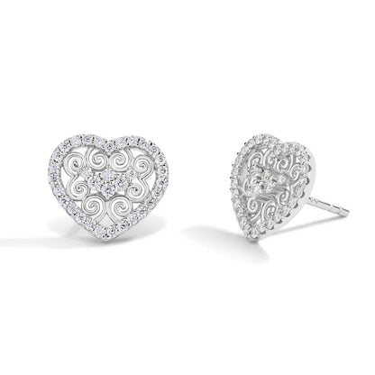 Luxury Heart Shape Moissanite Earring
