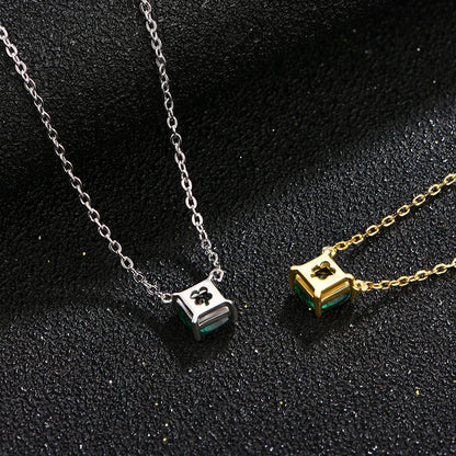 Vintage 925 Sterling Silver Moissanite Diamond Necklace