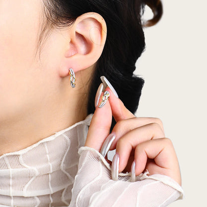 925 Stelling Silver Yellow Plated Diamond Test Stud Earring