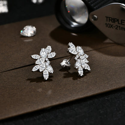 Luxury 10K 14K Gold Moissanite Stud Earrings