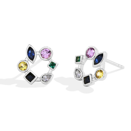 18K 925 Sterling Silver Stud Earring