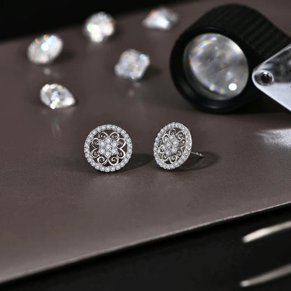 S925 Sterling Silver Sparkling Moissanite Earrings