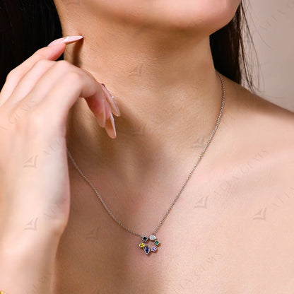 18K Yellow White Gold Plated Necklace