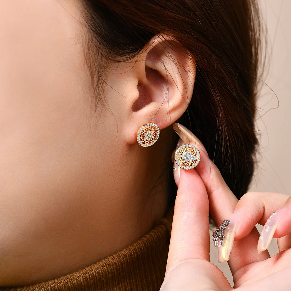 S925 Sterling Silver Sparkling Moissanite Earrings