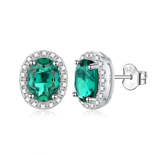 Vintage 925 Sterling Silver Lab Grown Moissanite Earrings