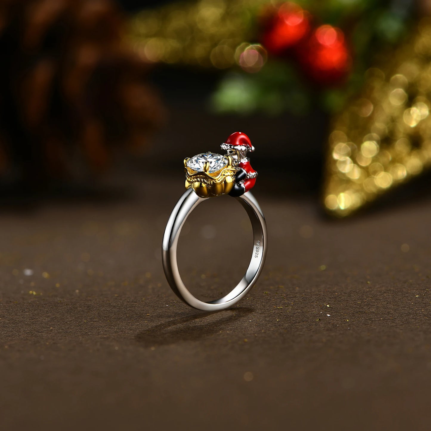 Luxury 925 Sterling Silver Christmas Ring