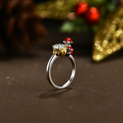 Luxury 925 Sterling Silver Christmas Ring