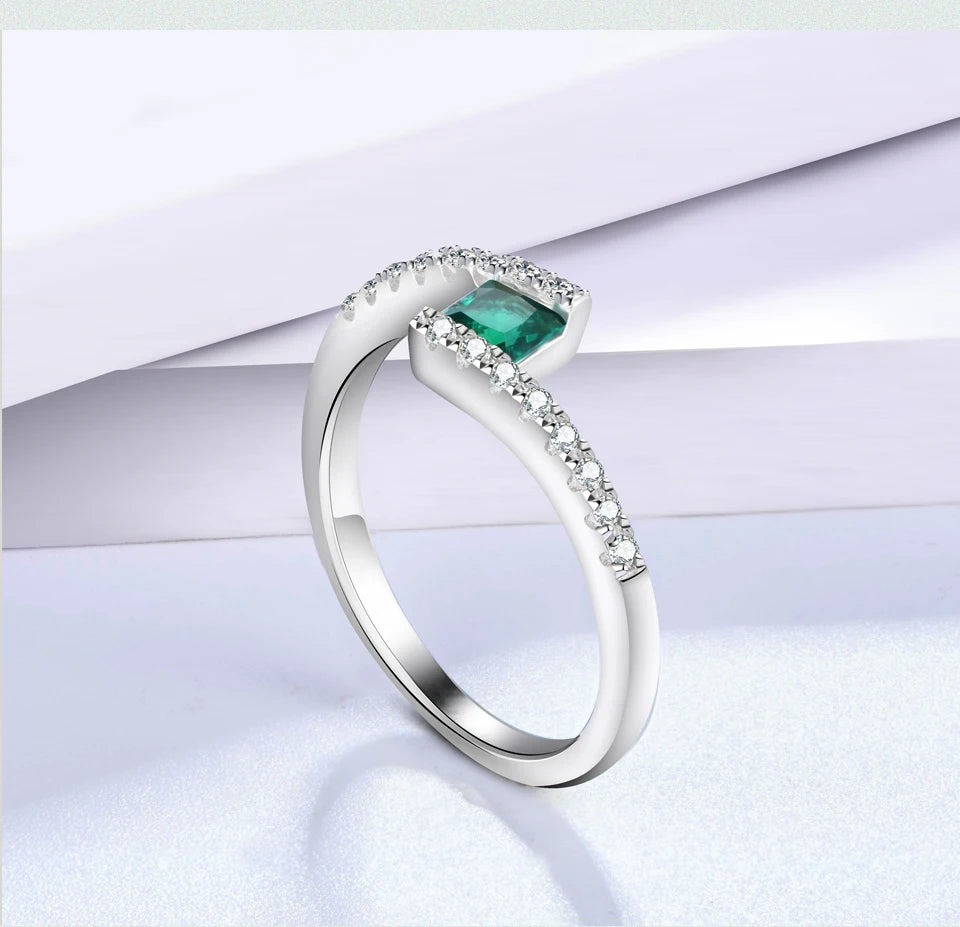 100% 925 Sterling Silver Engagement Ring