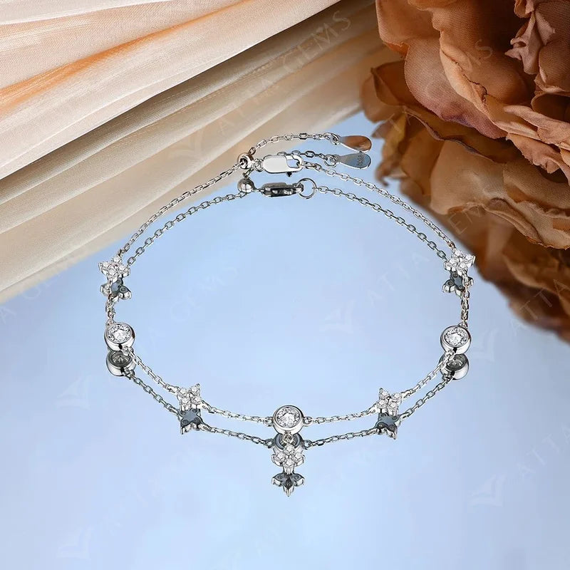 925 Sterling Silver Classic Moissanite Bracelet