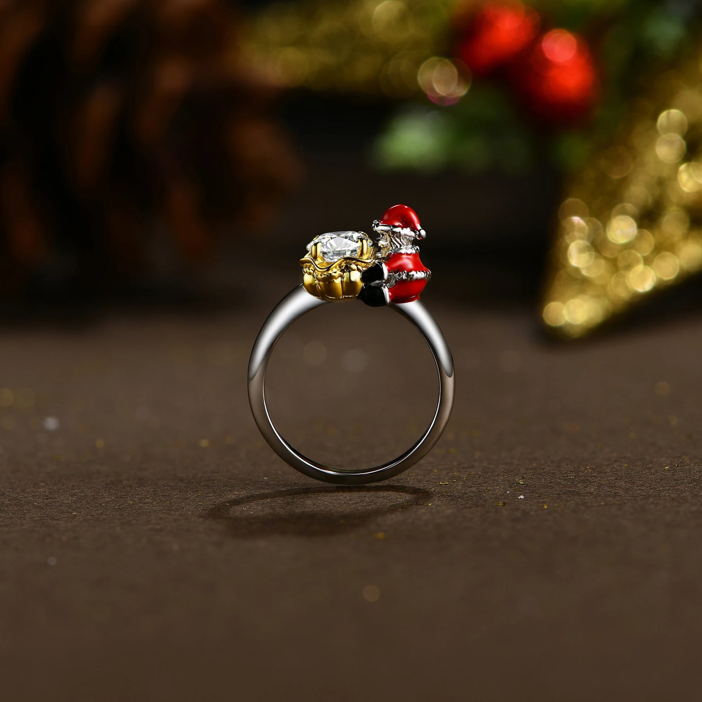 Luxury 925 Sterling Silver Christmas Ring