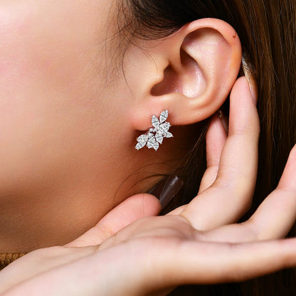 Luxury 10K 14K Gold Moissanite Stud Earrings