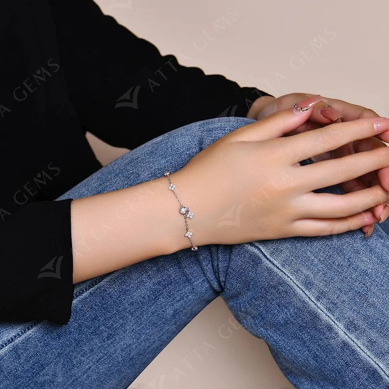 925 Sterling Silver Classic Moissanite Bracelet