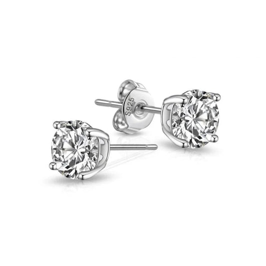 6.5mm D Color Moissanite Stud Earrings