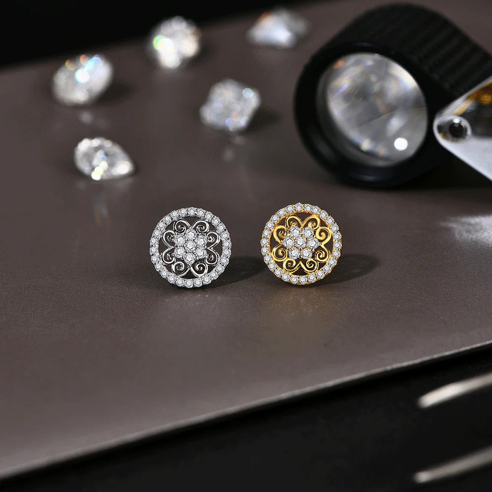 S925 Sterling Silver Sparkling Moissanite Earrings