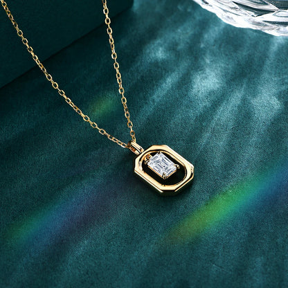10k 14k 18k Yellow Gold Moissanite Diamond Necklace