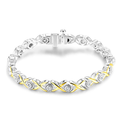 925 Silver 18K Gold Plated Tennis Bracelets